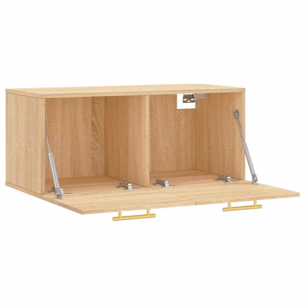 Berkfield Home Sonoma Oak Wall Cabinet in Brown, W/D/H: 80 x 36.5 x 35 cm – 2