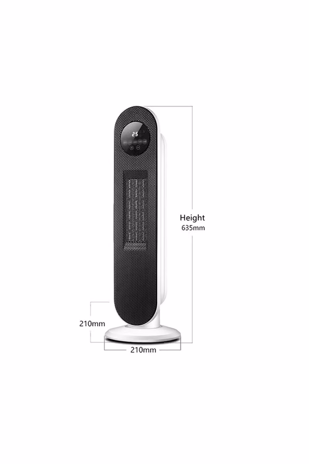 Living and Home Digital PTC Ceramic Fan Heater with Remote Control in White – 4