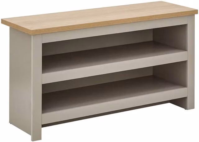 FORGEVIO 2-Shelf Shoe Storage Bench in Grey and Oak – 1