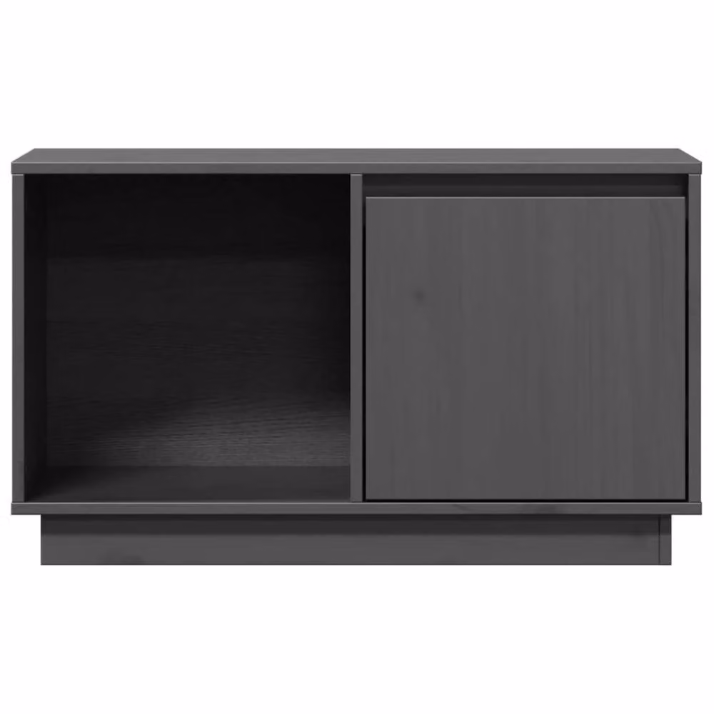 Berkfield Home Rustic Grey Solid Wood Pine TV Cabinet W/D/H: 74 x 35 x 44 cm – 4