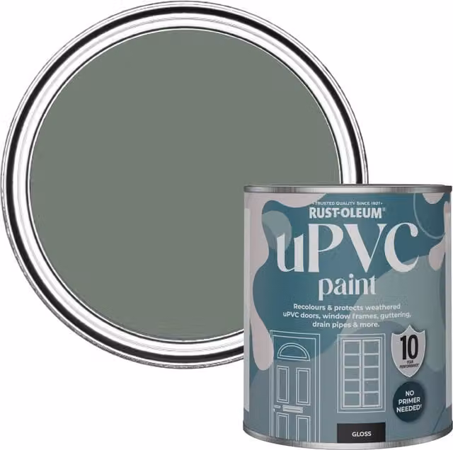 Rust-Oleum UPVC Paint in Gloss Finish, Green, 0.75 l