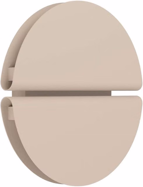 Loops Modern LED Up and Down Round Wall Light in Beige
