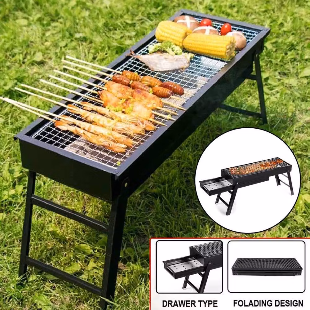 Nordara Portable Folding Steel Charcoal Tabletop BBQ Grill in Black – 3