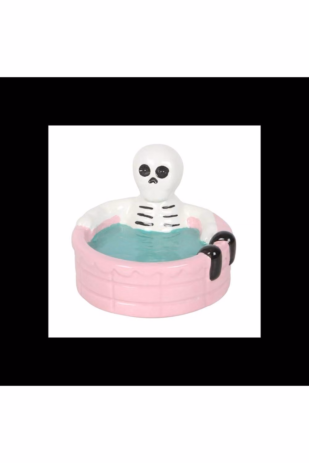 KDMD Dead Cool Chilled Skeleton Ceramic Trinket Dish with Pink Pool in Baby Pink – 2