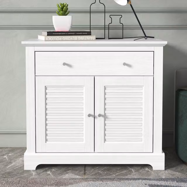 GFW Salcombe Compact Sideboard in White Matt Wood