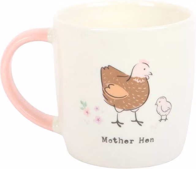 Something Different Mother Hen Ceramic Mug, White, 250ml