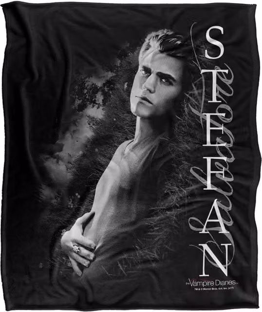 Warner Bros. The Vampire Diaries Extra Large Silky Touch Super Soft Fluffy Throw Blanket in Multicolour