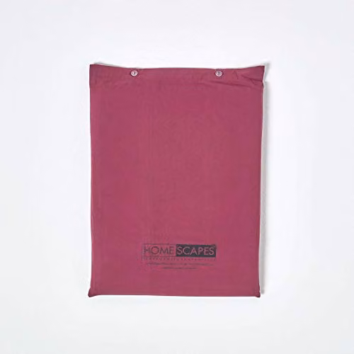 Homescapes Purple Egyptian Cotton Percale Fitted Sheet, W/D/H: 140 x 200 x 30 cm – 2