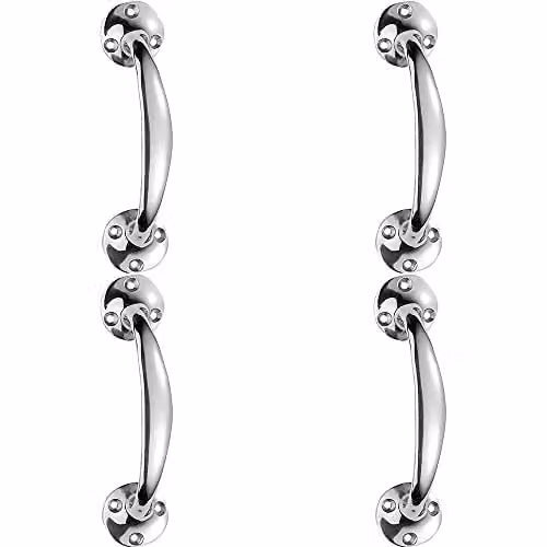 Loops 4 Pack Victorian Bow Shaped Pull Handles in Polished Chrome