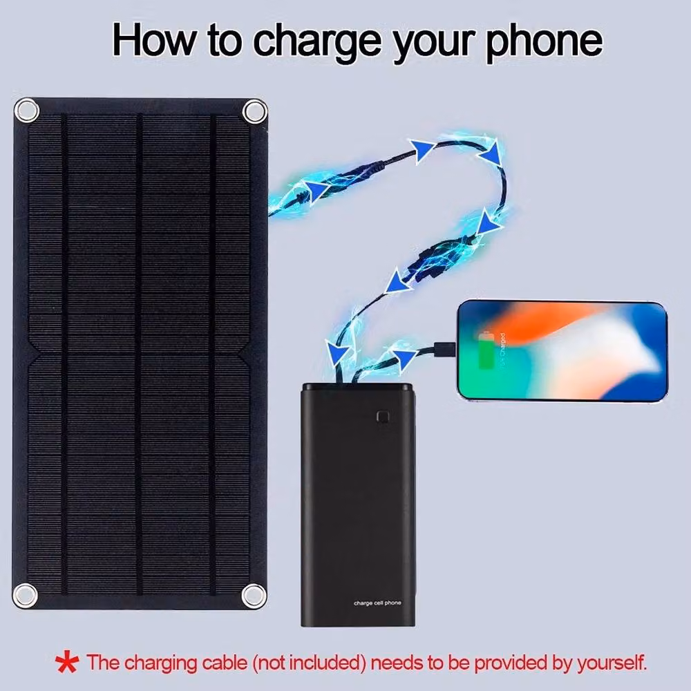 FLAVORA 30W 12V Portable Solar Panel Trickle Charger Kit, Black, W: 1000 cm, H: 52 cm – 3