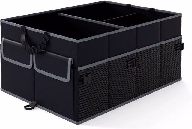 Havendro 48L Collapsible Black Car Trunk Organizer with Divider and Handles – 1