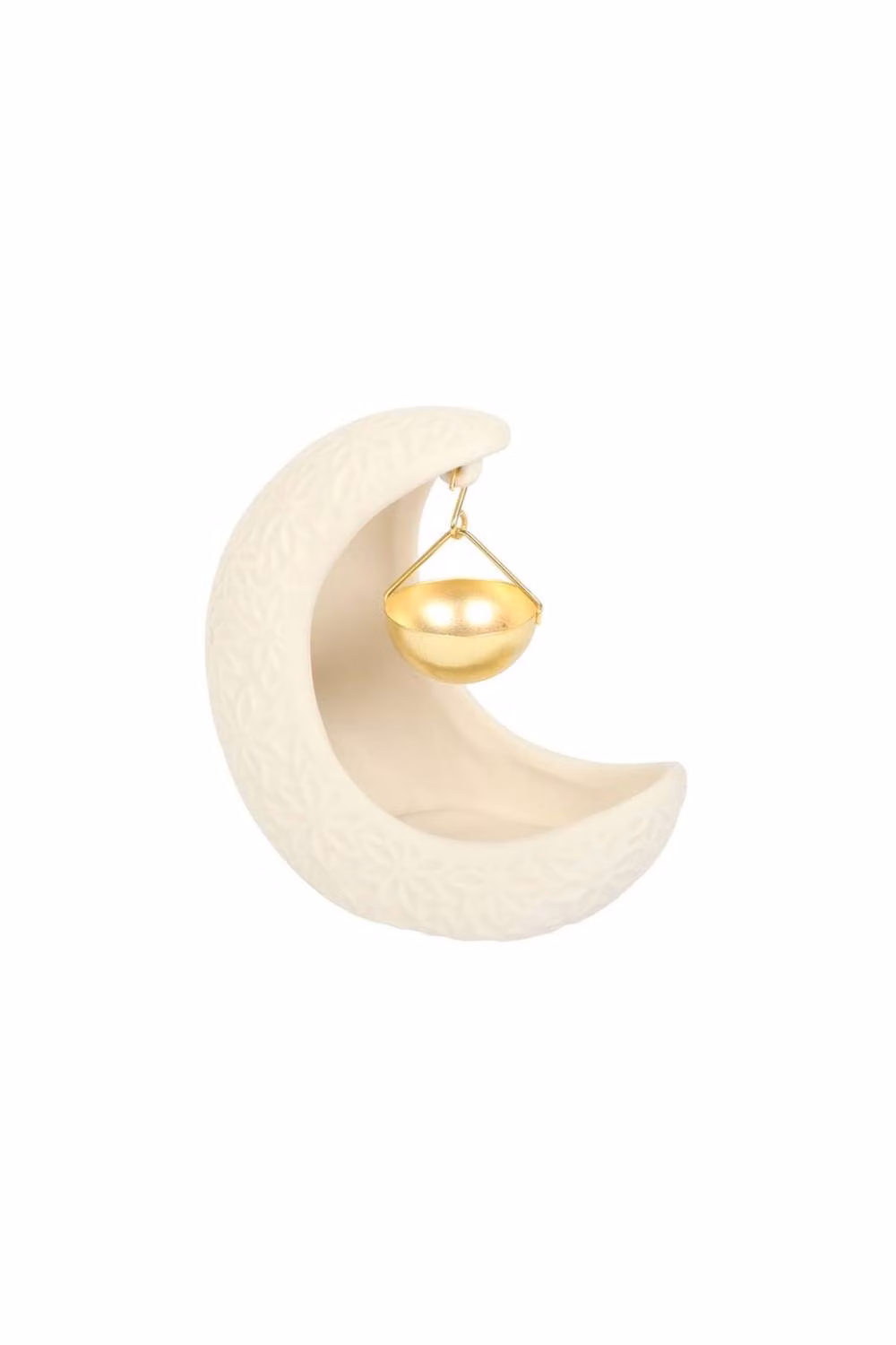 KDMD Crescent Moon Hanging Ceramic Oil Burner and Fragrance Diffuser in White – 2