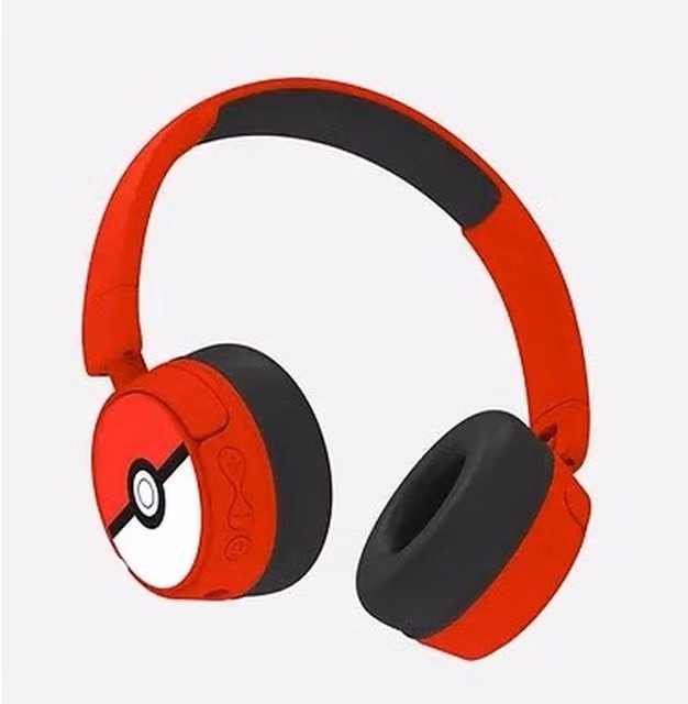 Pokemon Pokeball Kids Wireless Bluetooth Foldable Headphones - Red