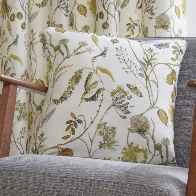 Terrys Floral Square Filled Cushion, Multicolour and Green, W/D/H: 45 x 45 x 45 cm