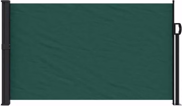 Berkfield Home Retractable Side Awning in Dark Green, W/D/H: 600 x 120 cm