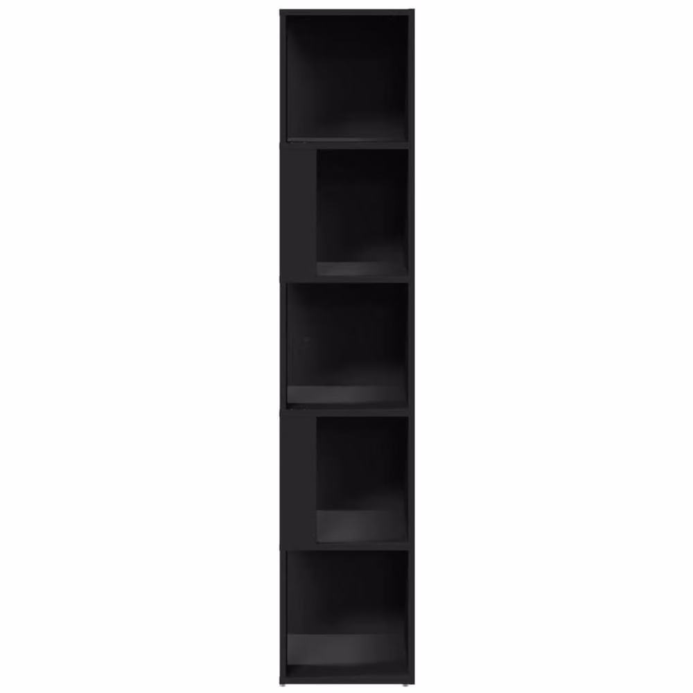 Berkfield Home Modern Corner Cabinet in Black, W/D/H: 33 x 33 x 164.5 cm – 3