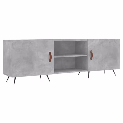 vidaXL Modern TV Cabinet in Concrete Grey, W/D/H: 150 x 50 x 50 cm