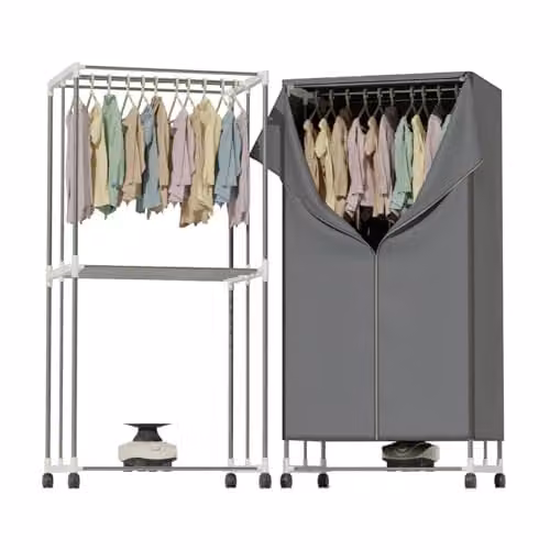 DMD Collective Hang'n'Dry Electric 2-Tier Heated Clothes Airer Wardrobe in Grey