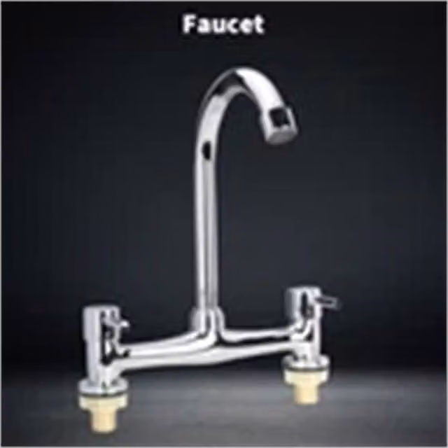 Nordara Modern Two-Handle Kitchen Mixer Tap in Chrome Silver, Countertop Ceramic Design – 1
