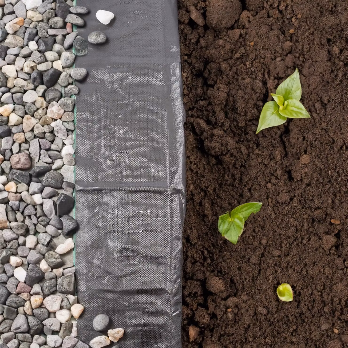 Harbour Housewares Black Weed Control Membrane Fabric 110gsm, 4 Rolls (W: 2 m x L: 100 m per roll) – 4