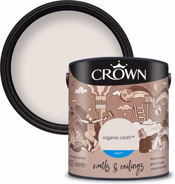 Crown Beige Matt Dispersion Emulsion Paint, 2.5l