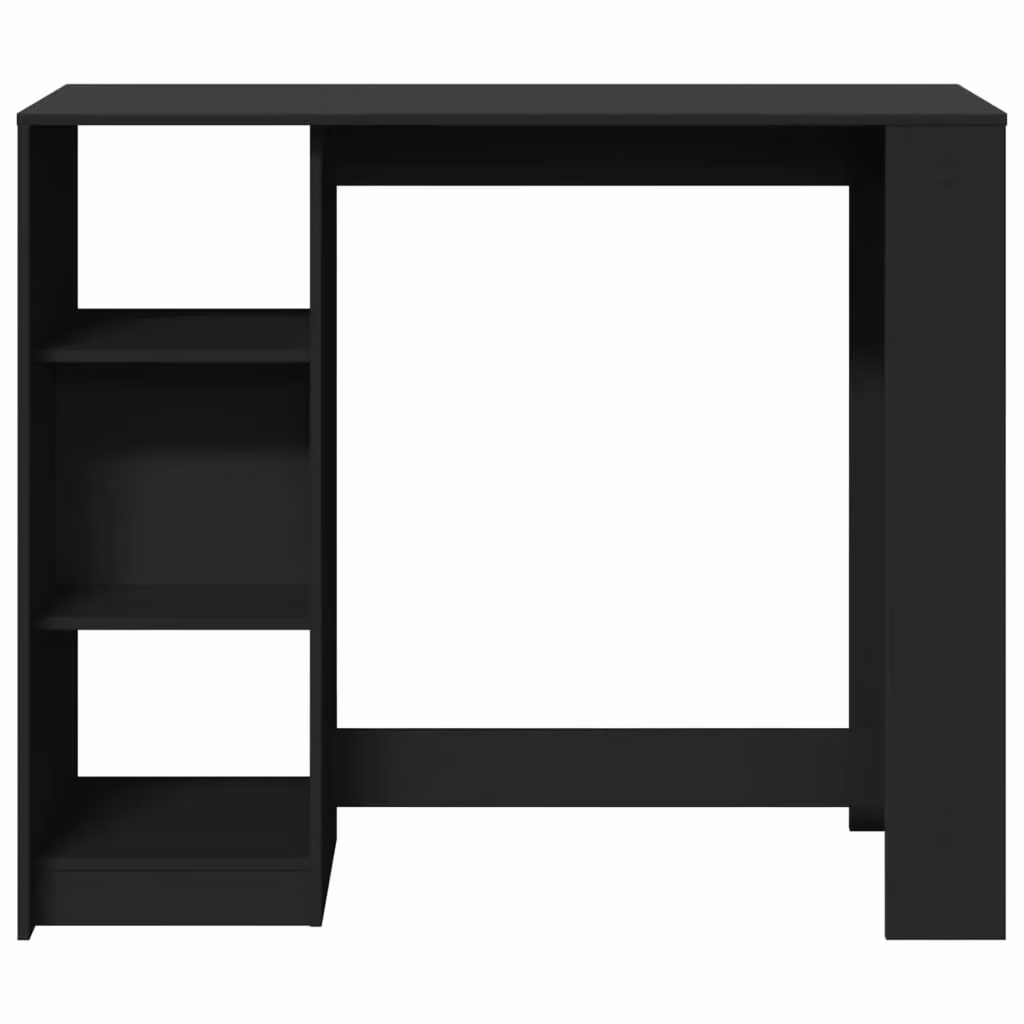 Berkfield Home Bar Table with Shelf in Black, W/D/H: 124 x 46 x 103.5 cm – 4