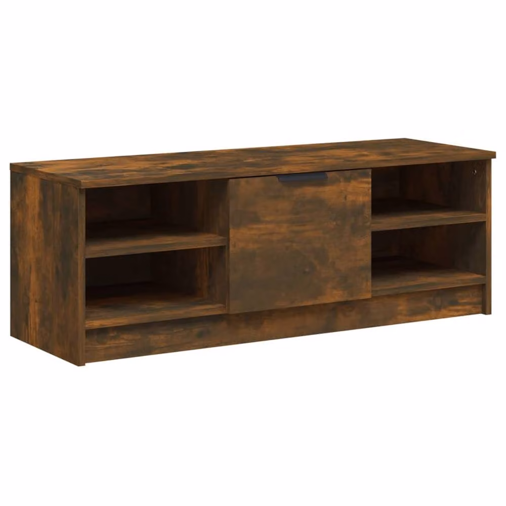 Berkfield Home Modern Smoked Oak TV Cabinet in Brown, W/D/H: 102 x 35.5 x 36.5 cm – 2