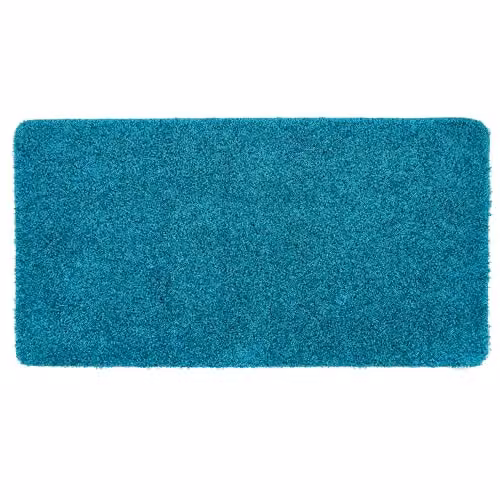 My Mat Non-Slip Shaggy Pile Runner in Turquoise Petrol, W: 67 cm, L: 150 cm