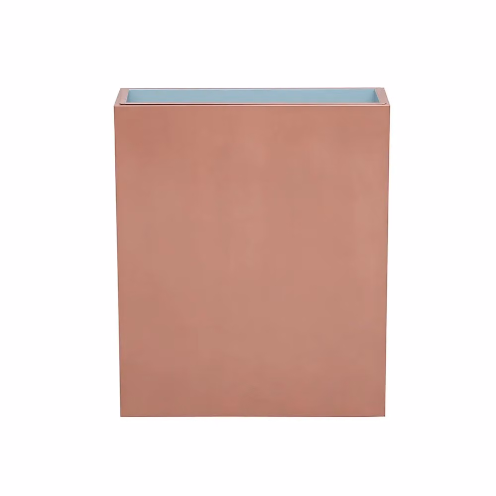 Primrose Galvanised Steel Tall Trough Planter with Insert, Bronze and Green, W/D/H: 90 x 25 x 75 cm – 2