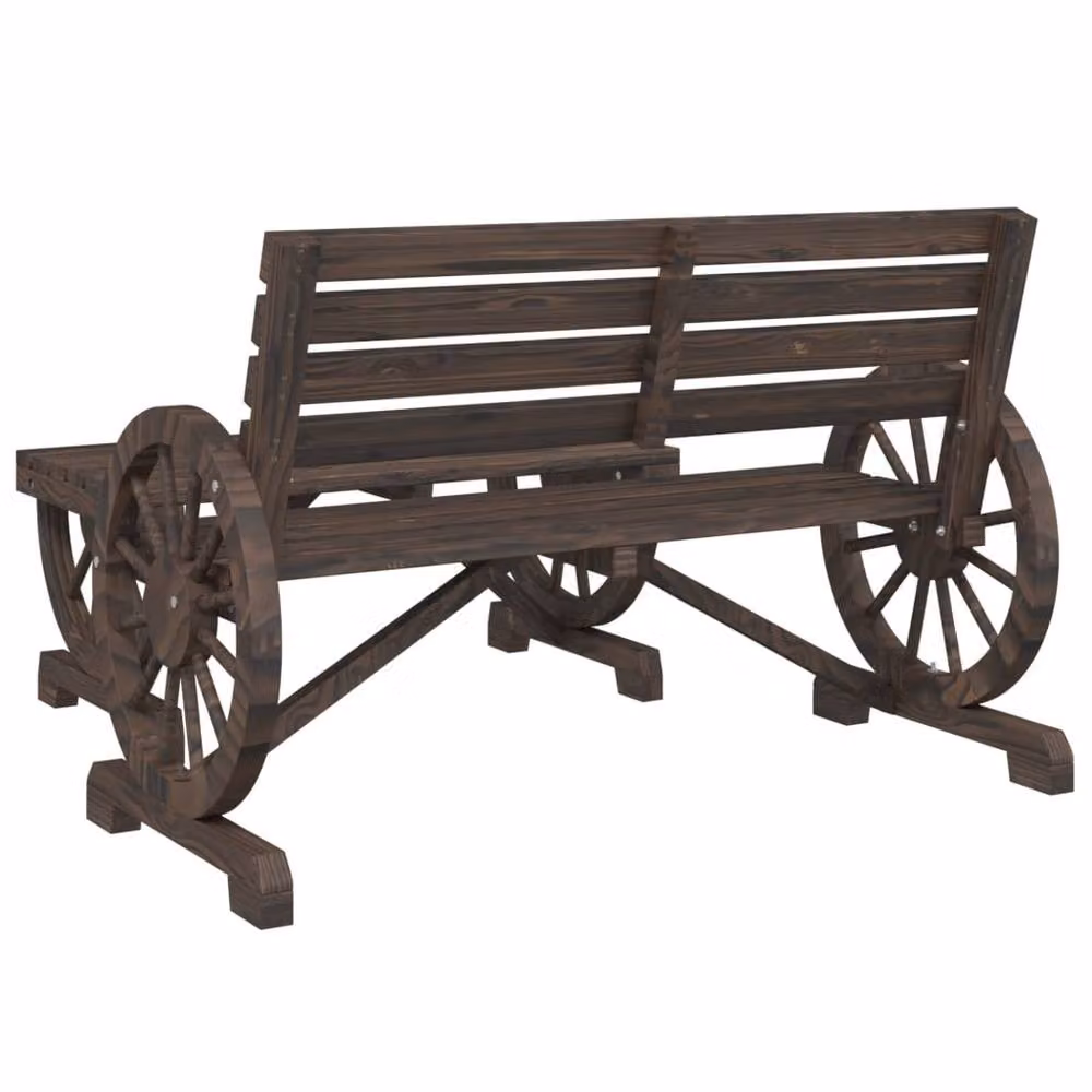 Berkfield Home 2 Piece Rustic Solid Wood Garden Lounge Set in Brown – 4