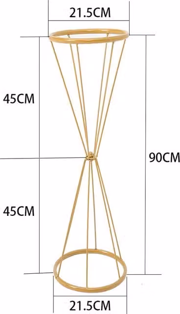 Livingandhome Modern Round Gold Metal Wedding Flower Stand Tabletop