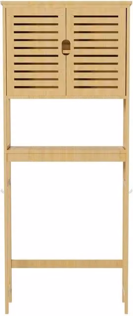 VOGREX 3-Tier Bamboo Storage Rack in Brown for Over the Toilet or Washing Machine
