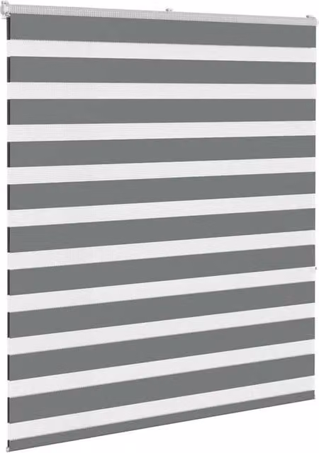 Berkfield Home Elegant Zebra Blind in Dark Grey, W: 125 cm, H: 150 cm – 1