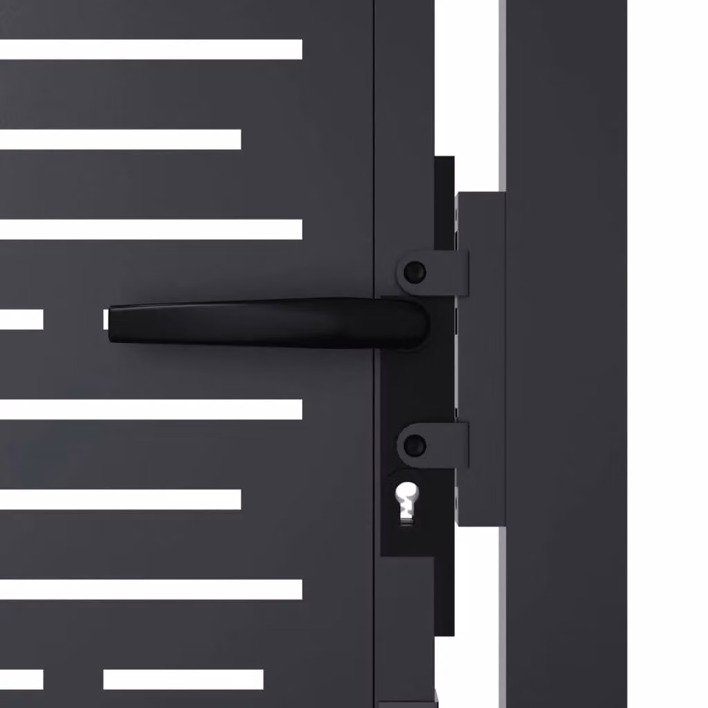 Berkfield Home Anthracite Steel Garden Gate, W: 105 cm, H: 130 cm – 3