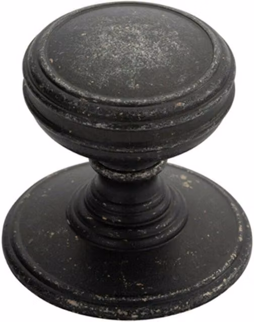 Loops Ringed Tiered Cupboard Door Knob in Matt Pewter, 38mm Diameter – 3