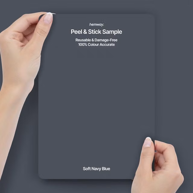 Hemway Interior Paint Sample Peel and Stick Swatch in Soft Navy Blue