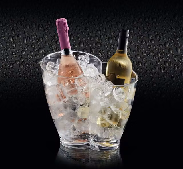 BarCraft Clear Acrylic Double Sided Drinks Pail Cooler