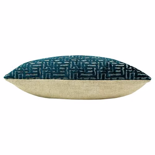 Paoletti Delphi Velvet Square Cushion in Blue, W/D/H: 45 x 45 x 45 cm – 2