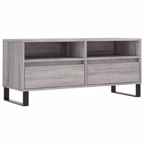 vidaXL Modern Grey Sonoma TV Cabinet W: 100 cm, D: 34.5 cm, H: 44.5 cm – 1