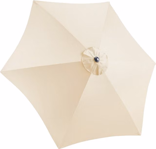 Christow Replacement Parasol Canopy in Beige and Yellow Polyester with UPF 30 Protection, Diameter: 270 cm