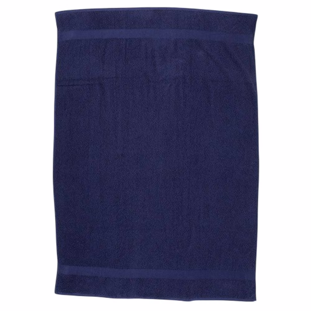 Towel City Luxury Fluffy Cotton Terrycloth Bath Towel in Blue with Border and Hanging Loop – 3