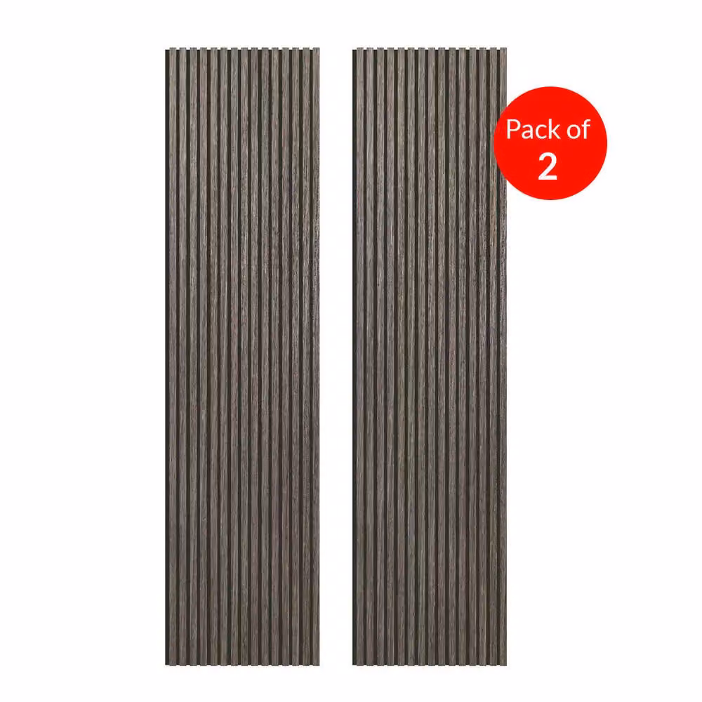ENER-J Britwall Acoustic Wall Panel, 2 Pack, Warm Brown Wood Look, W: 60 cm, H: 240 cm – 2