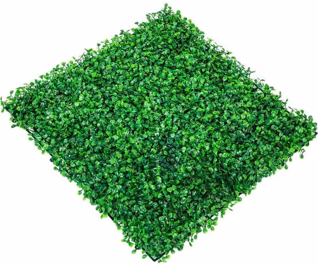 VEVOR Lush Artificial Boxwood Panel Green Grass Wall W/D/H: 25.4 x 25.4 x 2.54 cm