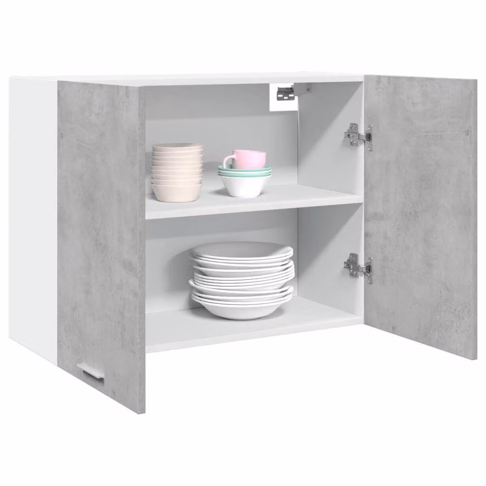 Berkfield Home Lyon Wall Mounted Hanging Cabinet, Concrete Grey, W: 80 cm, D: 31 cm, H: 60 cm – 2
