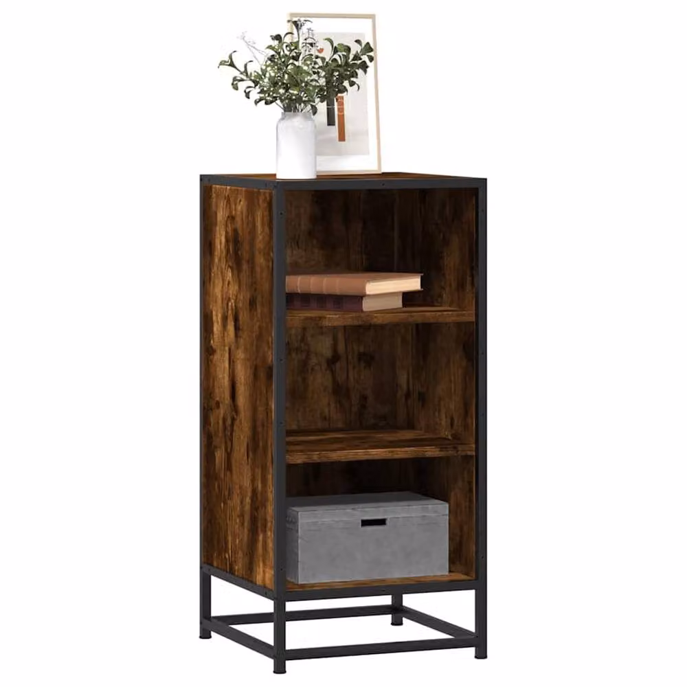 Berkfield Home Smoked Oak Sideboard in Brown, W/D/H: 35.5 x 35 x 76 cm – 2