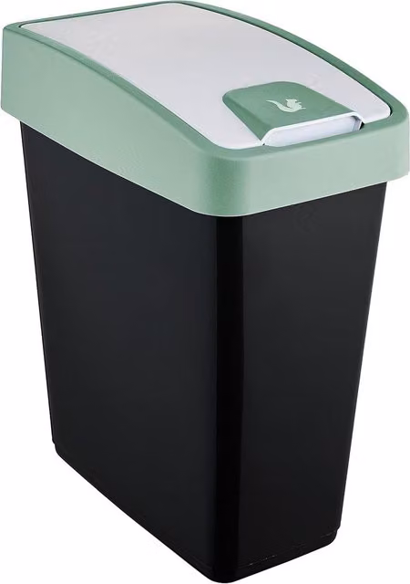 Keeeper Premium Rubbish Bin with Flip Lid, 25 Litre, Nordic Green – 1
