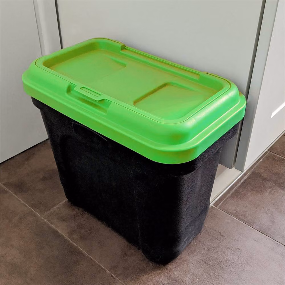 Nordara 15L Airtight Green Plastic Pet Food Storage Container Bin – 3