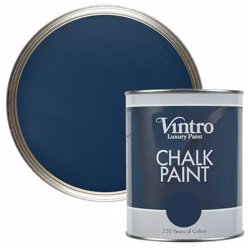 Vintro Picasso Blue Chalk Paint for Furniture, Walls and Woodwork, 1 l