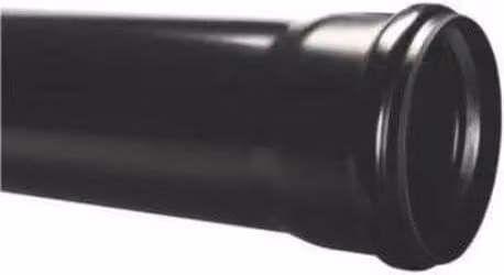 FloPlast Xtraflo Industrial Downpipe Single Socket, 110mm, Black