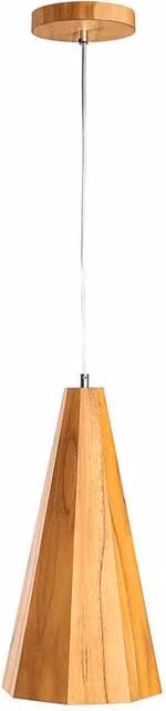 Netlighting Angular Dome Pendant Ceiling Light in Brown Teak Wood – 1